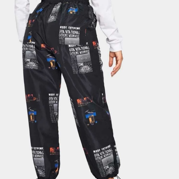 Letter Graphic Drawstring Pants - Picture 2 of 11